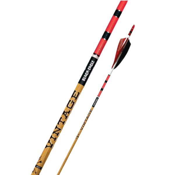 Black Eagle Vintage Crested Feather Fletched Arrows