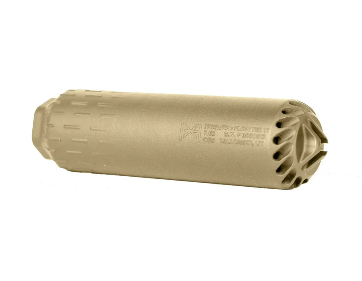 Huxwrx Suppressor Flow 762 Ti + Muzzlebrake FDE