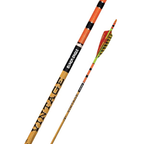 Black Eagle Vintage Crested Feather Fletched Arrows