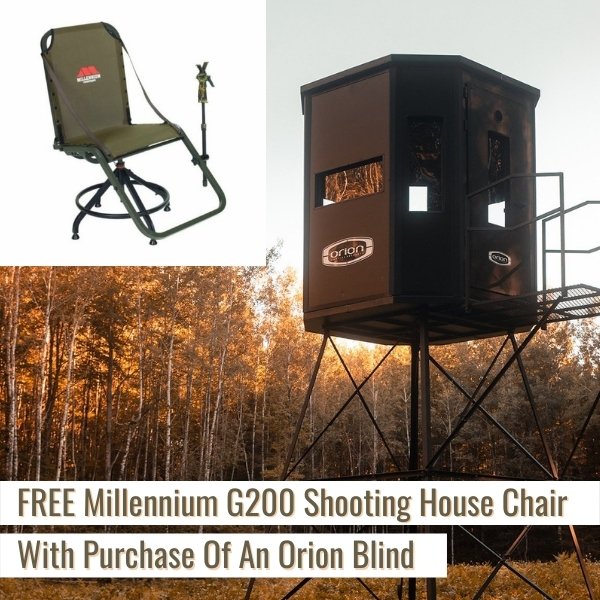 Orion Blind With Millennium G200 Shooting House Chair