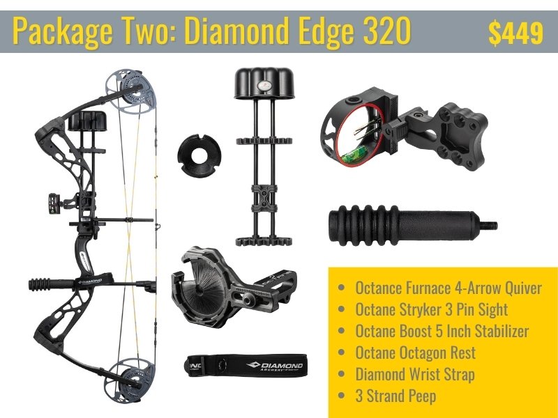 Diamond Edge 320 Youth Compound Bow Package