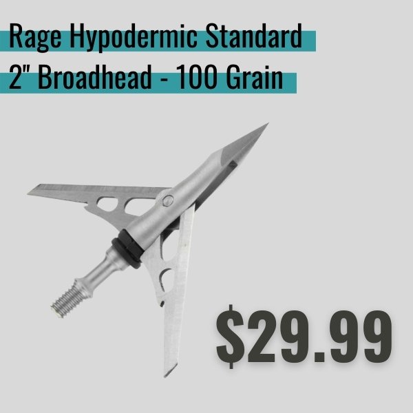 Rage Hypodermic Standard 2'' Broadhead - 100 Grain